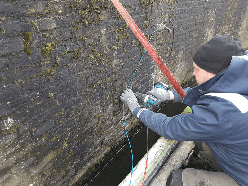 Pilot using innovative detection methods for the stability of historic quay wall.